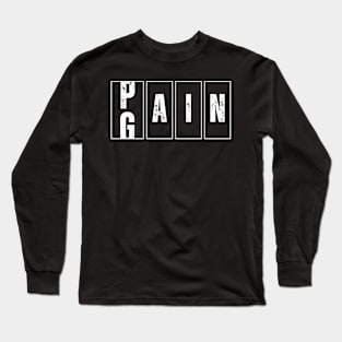 Pain To Gain Odometer Style Long Sleeve T-Shirt